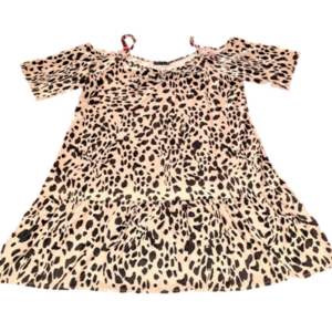 Women's sz XL cold shoulder knee length dress w/ adjustable straps. Soft & flowy